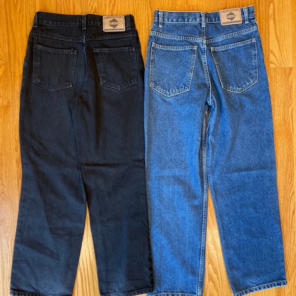 2 Pair NEW LEGENDS DENIM Black & blue denim jeans 12,12R boys/girls - Picture 5 of 15